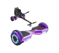 Pack Hoverboard Hoverkart 6.5 pouces Violet Noir Bluetooth LED