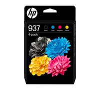 HP Cartouches d'encre 937 - Pack 4 (noir, cyan, magenta, jaune) - Original