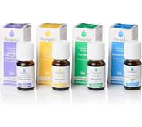 Pack Huiles Essentielles Bio Citron Jaune - Lavande Fine - Ravintsara - Tea Tree Aromathérapie Et Diffuseur Indispensable 100% Pure Et Naturelle Fabrication Française 4 X 10 Ml