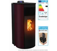 Pack Ideale S Rond 12kW Poêle à granulés étanche + kit ventouse mural arrière