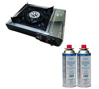 PACK INCASA Réchaud à gaz + CADAC 2 Cartouches de gaz 220G - Camping-car