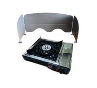 PACK INCASA Réchaud à Gaz Portable 1 feu + Pare-flammes à ventouses - Camping