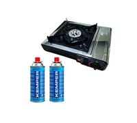 pack incasa réchaud à gaz portable 2x kemper cartouche de gaz