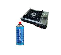 pack incasa réchaud à gaz portable kemper cartouche de gaz