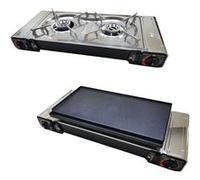 PACK INCASA Réchaud à gaz portable + Plancha / Grill pour réchaud à gaz