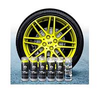 Pack jantes en vinyle liquide Full Dip Sprays Jaune fluo brillant avec base blanche