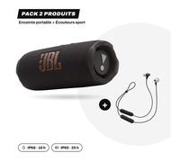 Pack JBL Flip 7 + Endurance Run 3 BT - Enceinte & écouteurs sport - Noir