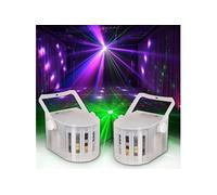 PACK Jeux de lumière Sono DJ LIGHT 2 EFFETS DERBY Noir 4 LEDs RGBW