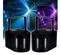 Pack jeux de lumières 2 MINI DERBY Kolor Zirkus 80 faisceaux lumineux Koolstar EFFET LIGHT à 6 LED RVB