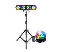 Pack jeux de lumières LyteQuest RAINBOW, Portique, PAR LED, PAR BALL 3W, Mode Audio, Auto, Télécommande, SONO DJ Animation