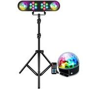Pack jeux de lumières LyteQuest RAINBOW, Portique,Mode Audio, Auto, Télécommande, PAR LED, PAR BALL 3W,SONO DJ Animation,