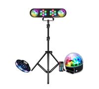 Pack jeux de lumières LyteQuest RAINBOW, Portique, PAR LED, PAR BALL 3W, Mode Audio, Auto, Télécommande, SONO DJ Animation