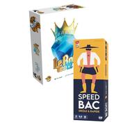 Pack Jeux de Société - Speed Bac Jaune - Drôle et Rapide + Le Roi des 12 | Jeu d’Ambiance et de Stratégie | Soirée Entre Amis ou en Famille | 2 à 8 Joueurs | Dès 10 Ans - Version française