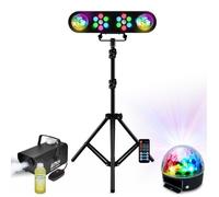 Pack Jeux Lumière Portique DJ LEDBAR-ASTRO-RC - Machine Fumée PARTY-SM400 - Effet Astro LED RGB PARTY-ASTRO6 - Soirée Fête