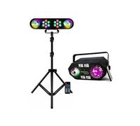 Pack Jeux Lumière Portique DJ Mooving LEDBAR-ASTRO-RC - Effet Combiné 4en1 Strobe Astro Waterwave Ibiza COMBI-FX2
