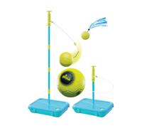 Swingball Set Multiplay 3 en 1 Toute Surface - Jeu Swingball Balle Mousse, Ballon Football Gonflable, Raquettes Enfant - Base Stable, Dès 4 Ans
