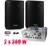 PACK KARAOKÉ AMPLI ATM 2000 2 ENCEINTES + MICROS