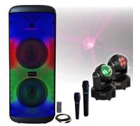 Pack Karaoké Enceinte Autonome USB Bluetooth Lumineuse MS-ELECTRO-SOUND600 600W 2 Micros - Lyre 2-en-1 MH-ASTRO-WASH - Musique Fête Noir https://www.fnac.com/mp50226497/Pack-Karaoke-Enceinte-Autonome-USB-Bluetooth-Lumineuse-MS-ELECTRO-SOUND600-600W-2-Micros-Lyre-2-en-1-MH-ASTRO-WASH-Musique-Fete?oref=a8489ec5-2d41-23d0-34ac-02f6f2b85ee5