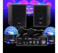 pack karaoké enfant 2x50w star2mkii + 2 sunmagic rvb