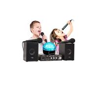 pack karaoké enfant ibiza sound 2x50w star2mkii, port usb/sd avec contrôles, jeu de lumière ball6 multi led rvb