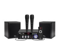 Pack Karaoké Enfants Evidence Acoustics EA-MYKARAOKE 80W Amplificateur Bluetooth USB, 2 Enceintes, 2 micros fils pour chanter