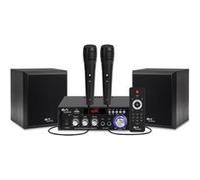 Pack Karaoké Enfants Evidence Acoustics EA-MYKARAOKE 80W Amplificateur Bluetooth USB, 2 Enceintes, 2 micros fils pour chanter