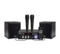 Pack Karaoké Enfants Evidence Acoustics EA-MYKARAOKE 80W Amplificateur Bluetooth USB, 2 Enceintes, 2 micros fils pour chanter