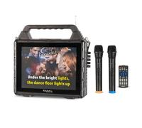 Pack Karaoké Ibiza Sound KARAVISION - Enceinte 150W Karaoke sans Fil Nomade avec écran, 2 Micros VHF - Bluetooth USB SD RADIO FM