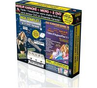 Pack Karaoké KPM Mixeur + 2 DVD + Micro + Adaptateur RCA/HDMI + Câble HDMI 1.5M - Tubes D'Aujourd'hui 2018 & 2019