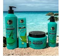 Pack Keragold Green REVITALISANT - Shampoing Douche 500ml / Masque 500ml / Sérum 100ml/ Creme de soin 200ml