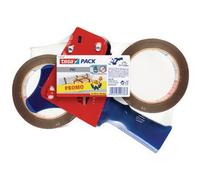 tesapack Ultra Strong - Lot de Rubans Adhésifs avec Dérouleur en PVC Extra Fort - Marron - 66 m x 50 mm