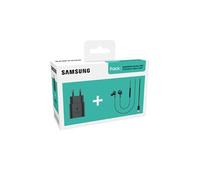 Pack Kit Pieton Adaptateur Secteur Samsung Ultra Rapide 25w Noir + Ecouteurs Filaires Intra Auriculaires Type C Akg Noir
