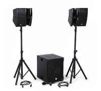 Pack Kit Sonorisation DJ complet BM SONIC BMS15-HORN , Enceintes satellites, Caisson 38cm USB/Bluetooth, cle USB 32g inclus
