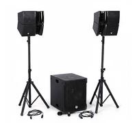 Pack Kit Sonorisation DJ complet BM SONIC BMS15-HORN , Enceintes satellites, Caisson 38cm USB/Bluetooth, cle USB 32g inclus