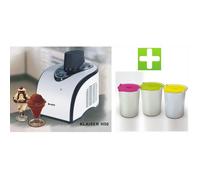 PACK KLAISER H50 TURBINE A GLACES PROFESSIONNELLE AVEC LIVRE DE 62 RECETTES + Set de 3 Bols Supplémentaires