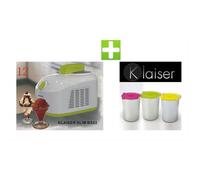 PACK KLAISER SLIM BS52 TURBINE A GLACES PROFESSIONNELLE AVEC LIVRE DE 62 RECETTES + Set de 3 Bols Supplémentaires