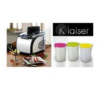 PACK KLAISER W40 TURBINE A GLACES PROFESSIONNELLE AVEC LIVRE DE 62 RECETTES + SET 3 BOLS