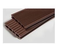 PACK lame de terrasse composite Dual ACCESSOIRES 2400mm - L: 240 cm - l: 14 cm - E: 25 mm - Chocolat