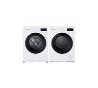 PACK LG Lave-linge 9kg 1400trs/min Smart Inverter + Sèche-linge LG 8kg Pompe à Chaleur