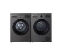 PACK LG Lave-linge hublot 9kg 1400trs/min + Sèche-linge Pompe à chaleur 8kg