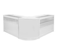 Pack Leo Lot de Vitrines Comptoirs Blanc Brillant pour Commerce