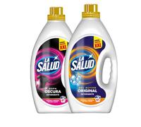 Pack Lessive La Salud Original et Linge Foncé 8L | 2 Bidons de 4L | Gel Lessive Liquide pour Machine à Laver | Lessive Quotidienne et Vêtements Noirs