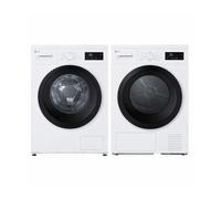 PACK LG Lave-linge 9kg 1400trs/min Smart Inverter + Sèche-linge LG 8kg Pompe à Chaleur