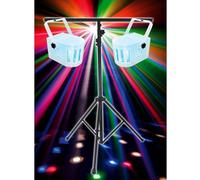 PACK LIGHT 2 EFFETS DERBY 4 LEDs RGBW + Portique