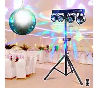 pack light boule à facettes 20 cm - madison mega soirees + x-performer portique xperformer +4 par dmx