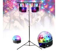 Pack light DJ 4 jeux de lumière + 1 Portique DJ robuste - PA DJ SONO MIX LED idéal soirée anniversaire mariage - BAR CLUB