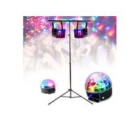 Pack light DJ 4 jeux de lumière + 1 Portique DJ robuste - PA DJ SONO MIX LED idéal soirée anniversaire mariage - BAR CLUB