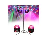 Pack light DJ 4 jeux de lumière + 1 Portique PA DJ SONO MIX LED idéal soirée anniversaire mariage - BAR CLUB