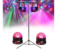 Pack light DJ 4 jeux de lumière + 1 Portique PA DJ SONO MIX LED idéal soirée anniversaire mariage - BAR CLUB