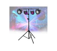 Pack light DJ 4 jeux de lumière compacts et puissants, 1 Portique robuste - PA DJ SONO MIX LED Soirée anniversaire mariage, Bar